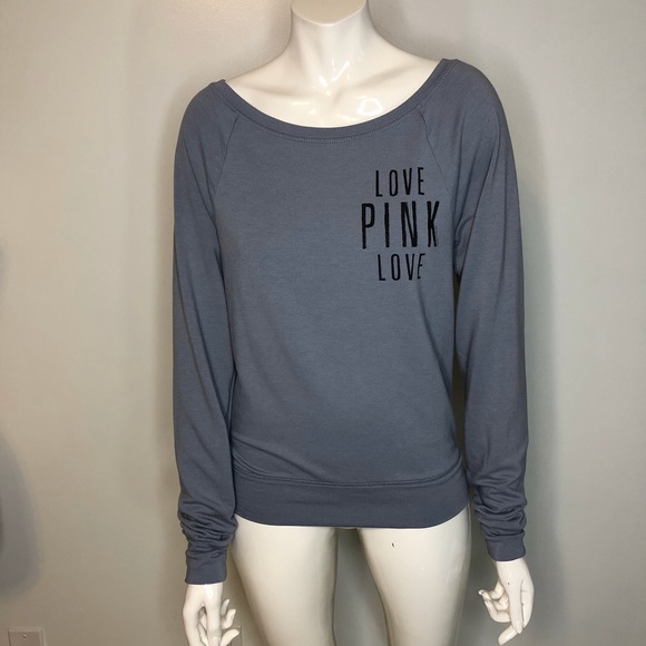 Pink sweatshirt medium gray size xs - Picture 2 of 8